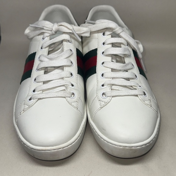 Gucci Ace Green Crocodile Women's Sneakers SIZE: US 8 / EU 38 - Picture 4 of 9